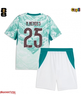 Portugalia Nuno Mendes #25 Echipament de Fotbal Replică Mondial 2026 Copii Deplasare (+ Șorturi)
